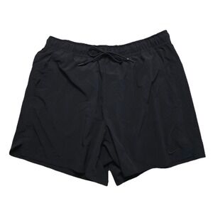 NIKE Dri-Fit Shorts Men's L Black  5" Stretch Unlined Training Running Gym